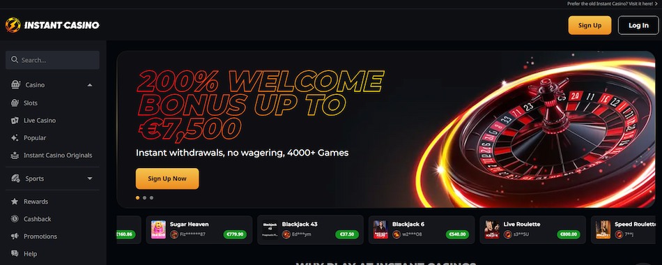 Instant casino